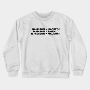 MacBeth, Banquo, MacDuff Crewneck Sweatshirt